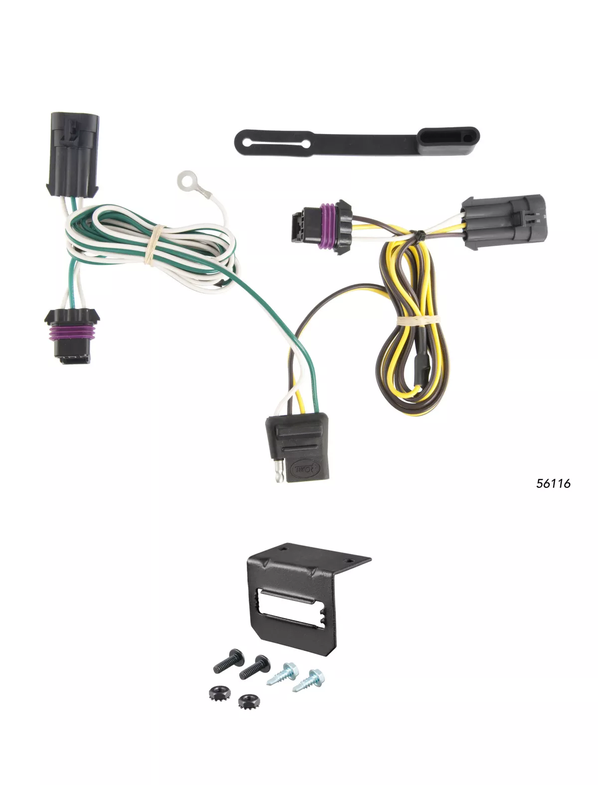 00-05 Chevrolet Impala CURT 4-flat Plug and Play Trailer Wiring