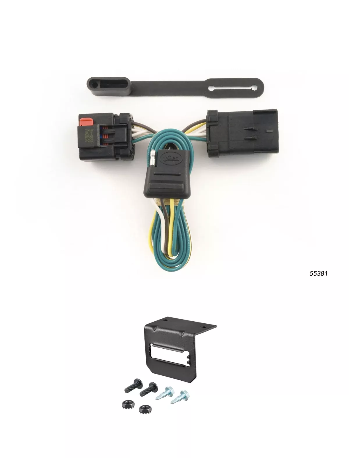 00-09 Dodge Dakota CURT 4-flat Plug and Play Trailer Wiring