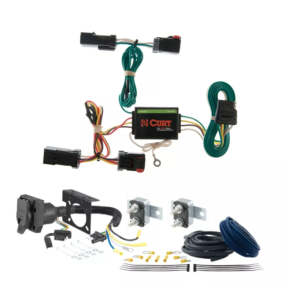 00 - 10 Dodge Ram 3500 Excluding factory receiver CURT Trailer Brake Controller 7-Way Upgrade Kit7WK740