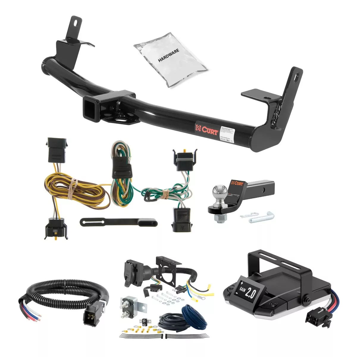 01-03 Ford 2 CURT Trailer Hitch + Assure Proportional Brake Controller Kit HBCW841