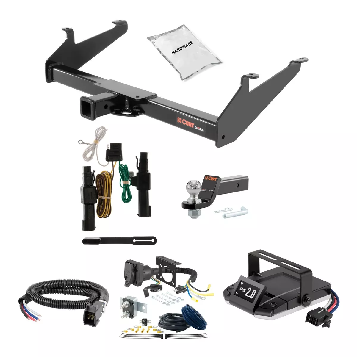 02-02 Dodge Ram 15006' bed only (built before 11/02) 2 CURT Trailer Hitch + Assure Proportional Brake Controller Kit HBCW721