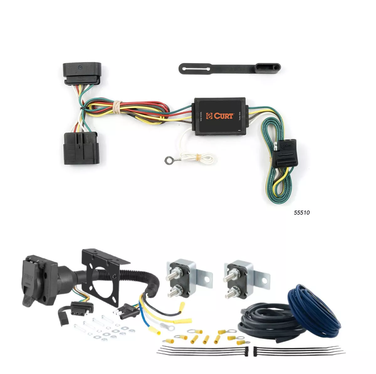 03 - 05 Dodge Ram 2500 Excluding factory receiver CURT Trailer Brake Controller 7-Way Upgrade Kit7WK729
