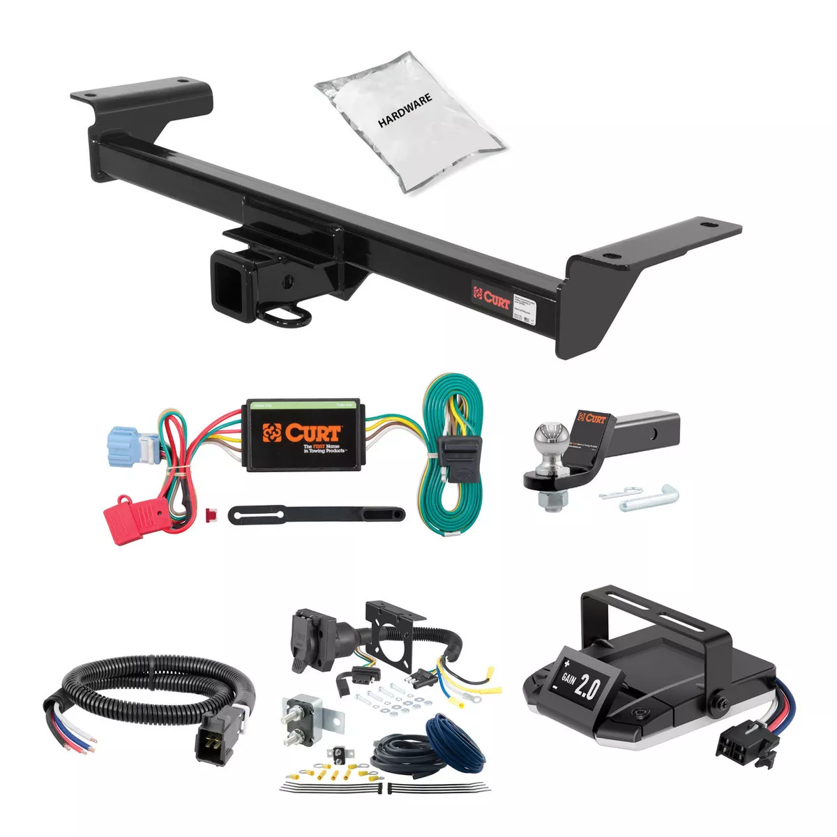 07-09 Acura RDX1.25 CURT Trailer Hitch + Assure Proportional Brake Controller Kit HBCW16