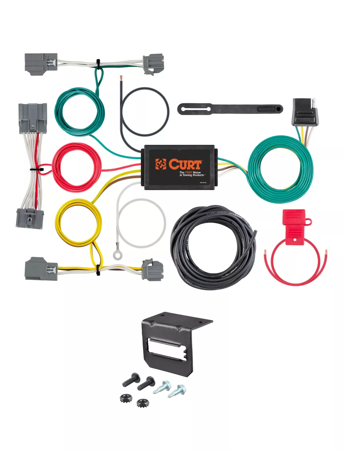 09-16 Volvo XC70CURT 4-flat Plug and Play Trailer Wiring
