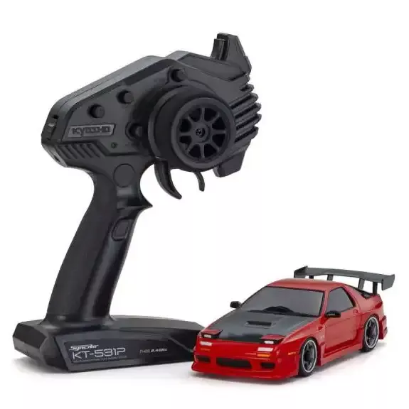 1/28 Mini-Z AWD Mazda Savanna RX-7 FC3S with Aero Kit and CFRP Hood, Red