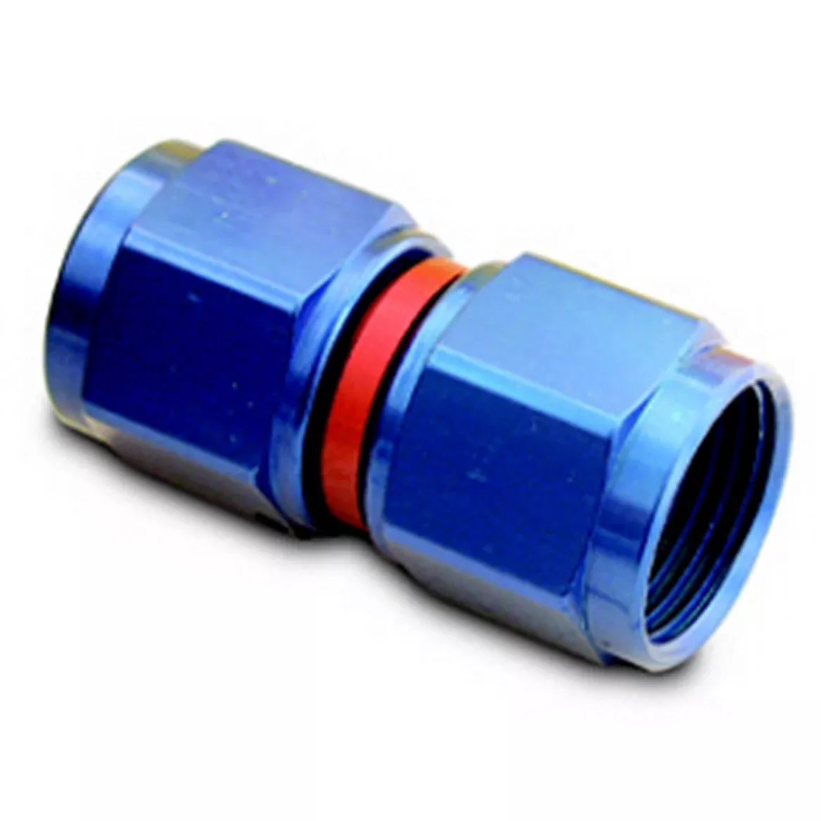 A-1 Performance Plumbing -6 AN Straight Female Swivel Coupler - Blue