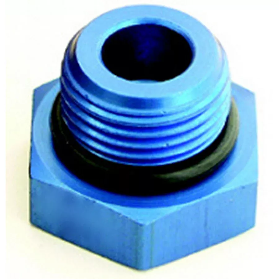 A-1 Performance Plumbing Aluminum Hex Head Plug -12 AN O-Ring - Blue