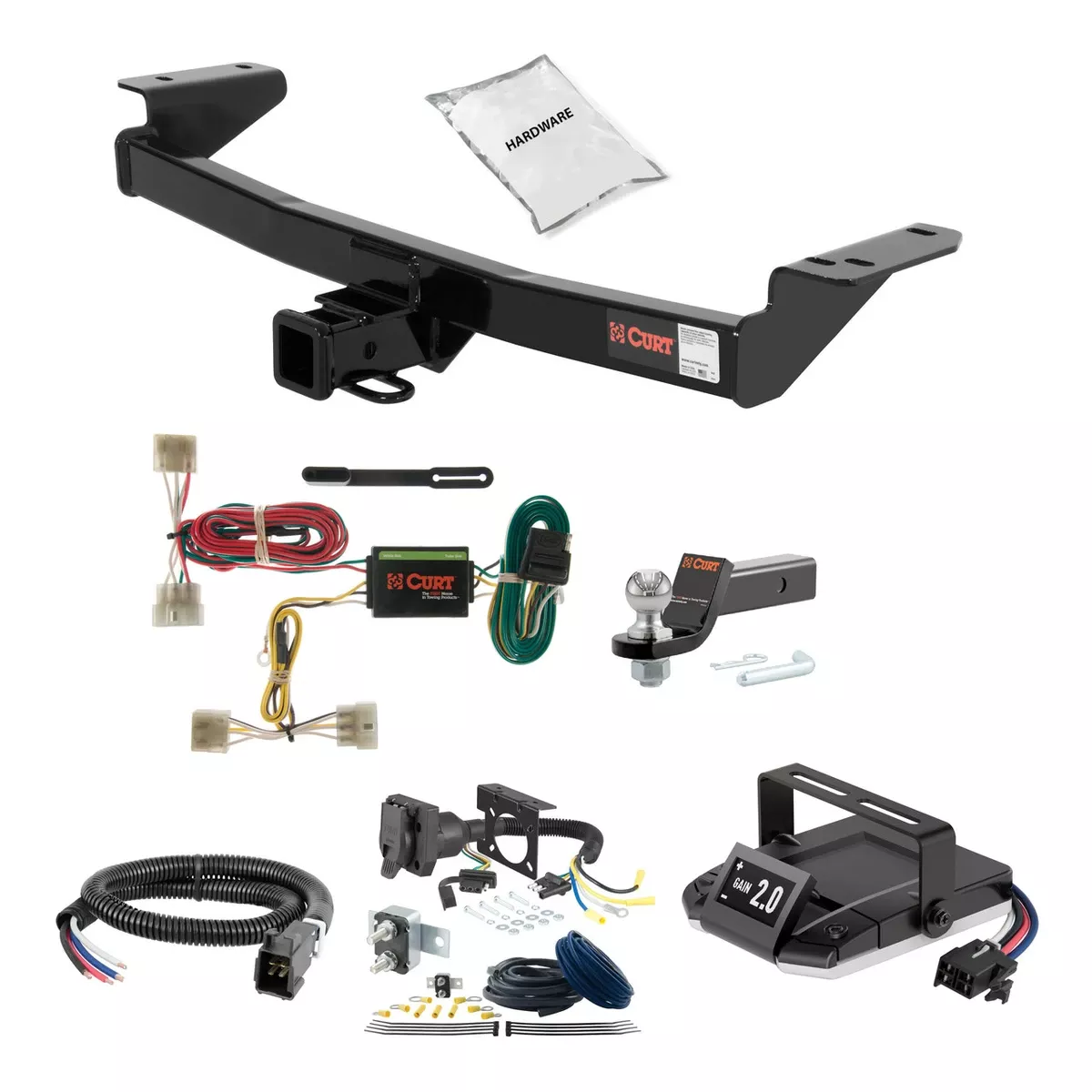 11-15 KIA Sportage Excluding SX models 1.25 CURT Trailer Hitch + Assure Proportional Brake Controller Kit HBCW1638