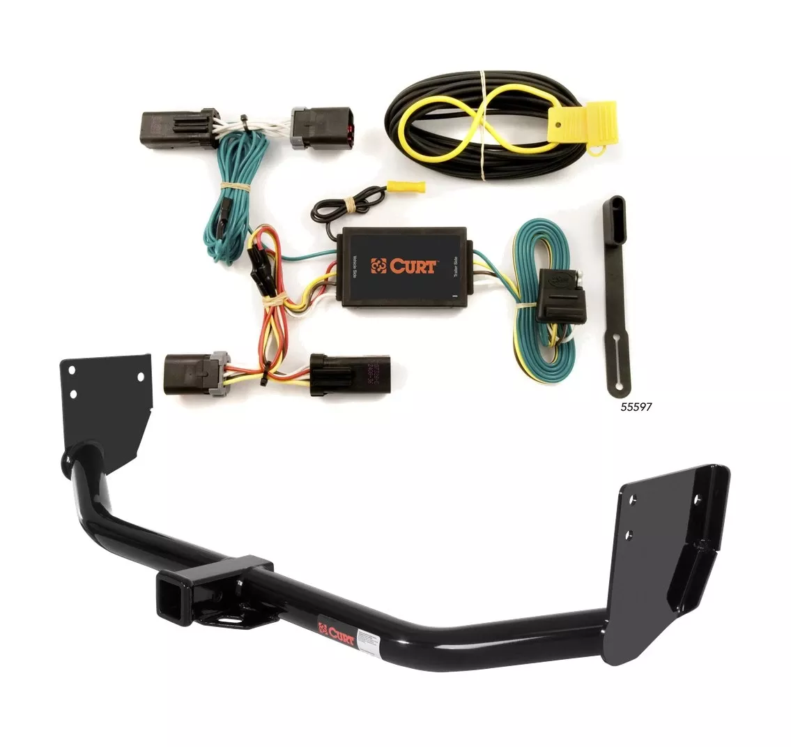 2007 - 2009 Chrysler Aspen Curt 2", Class 3 Trailer Tow Hitch + 4-flat Wiring Kit 13296-1