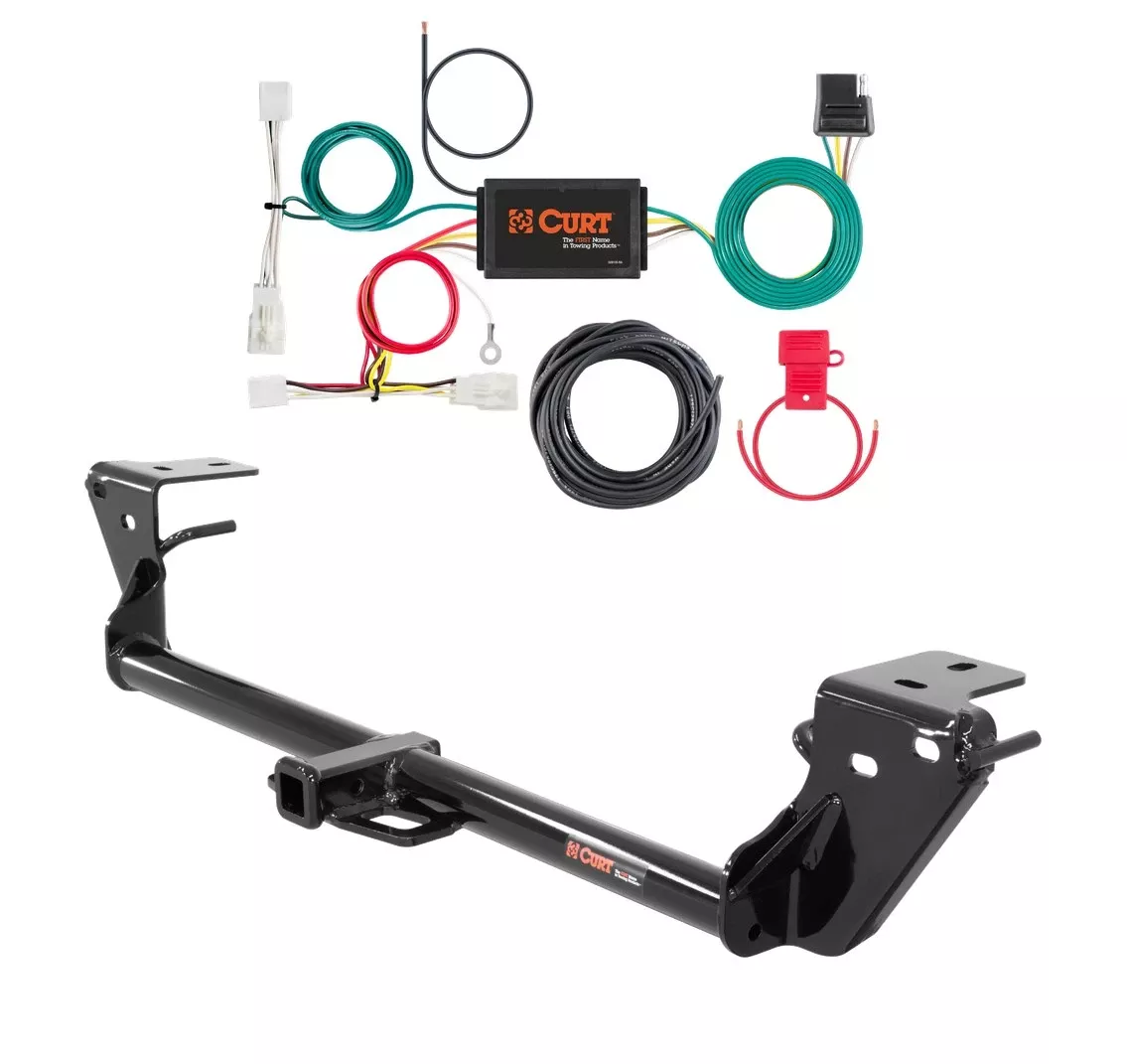 2013 - 2018 Lexus ES350 Curt 1-1/4", Class 1 Trailer Tow Hitch + 4-flat Wiring Kit 11362