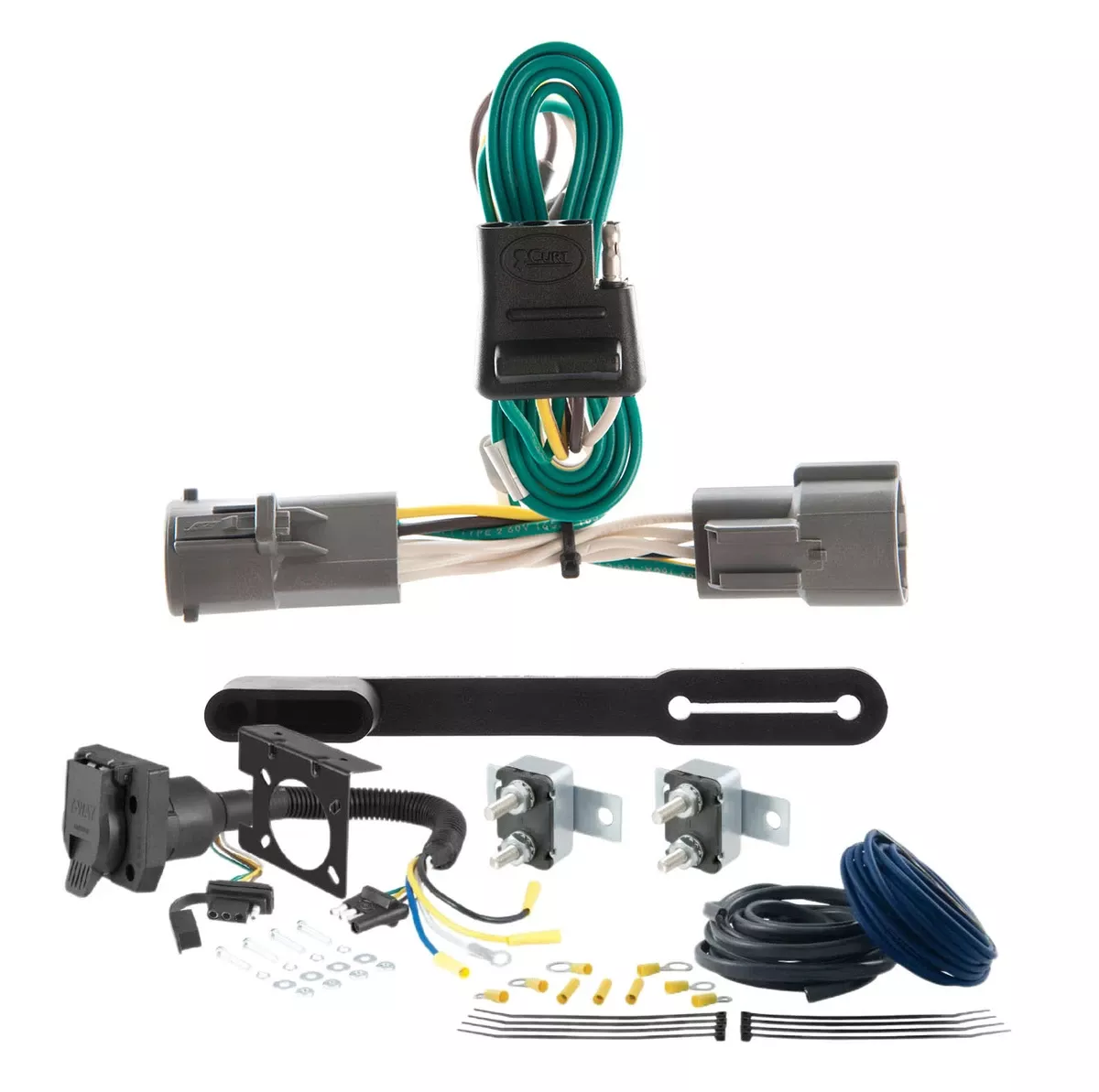 88 - 99 Chevrolet K1500 With 10" step bumper CURT Trailer Brake Controller 7-Way Upgrade Kit7WK371