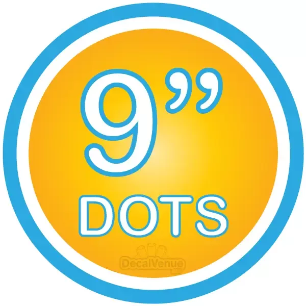 9 inch Polka Dot Circles Wall Decals
