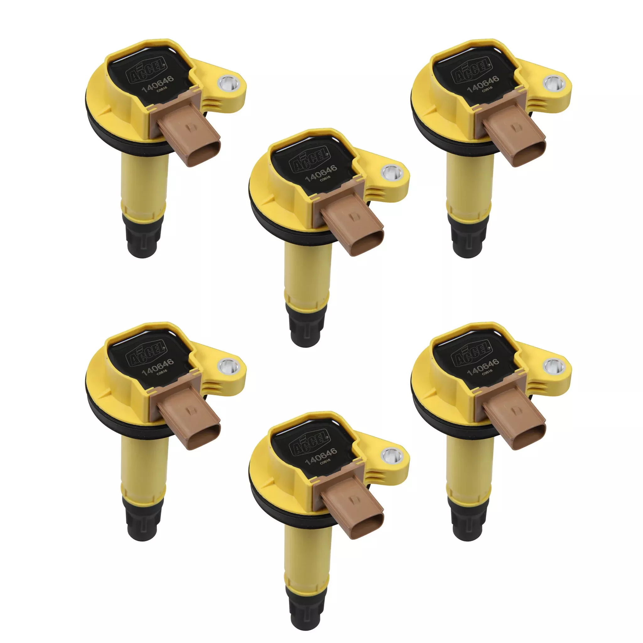 ACCEL Coil - Ford 3.5L V6 EcoBoost 6pk - Yellow