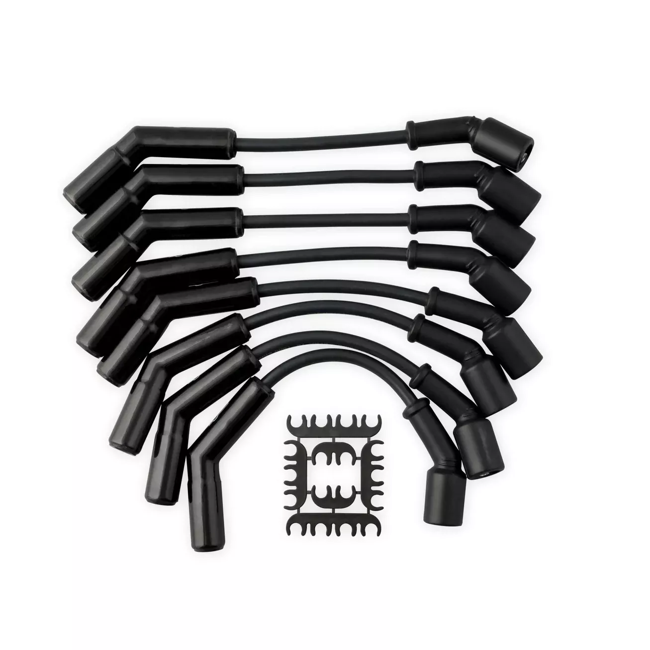 ACCEL Extreme 9000 Ceramic Spark Plug Wire Set - Spiral Core - 8 mm - Black - 135 Degree Plug Boots - HEI/Socket Style - V8