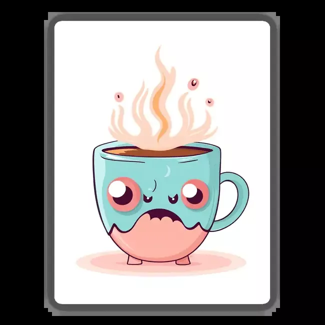 Adorable Angry Coffee Cup