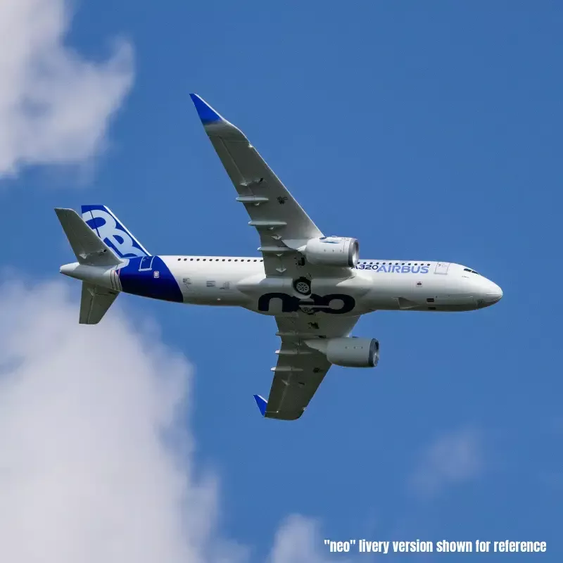 Airbus A320neo 1.5m Airliner Twin 64mm EDF BNF Basic (White)