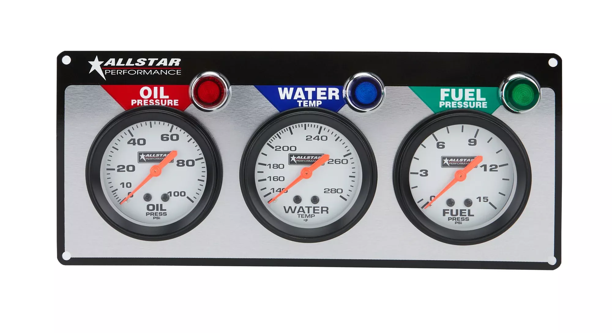 Allstar Performance 3 Gauge Panel (OP/WT/FP) - 2-5/8" Gauges