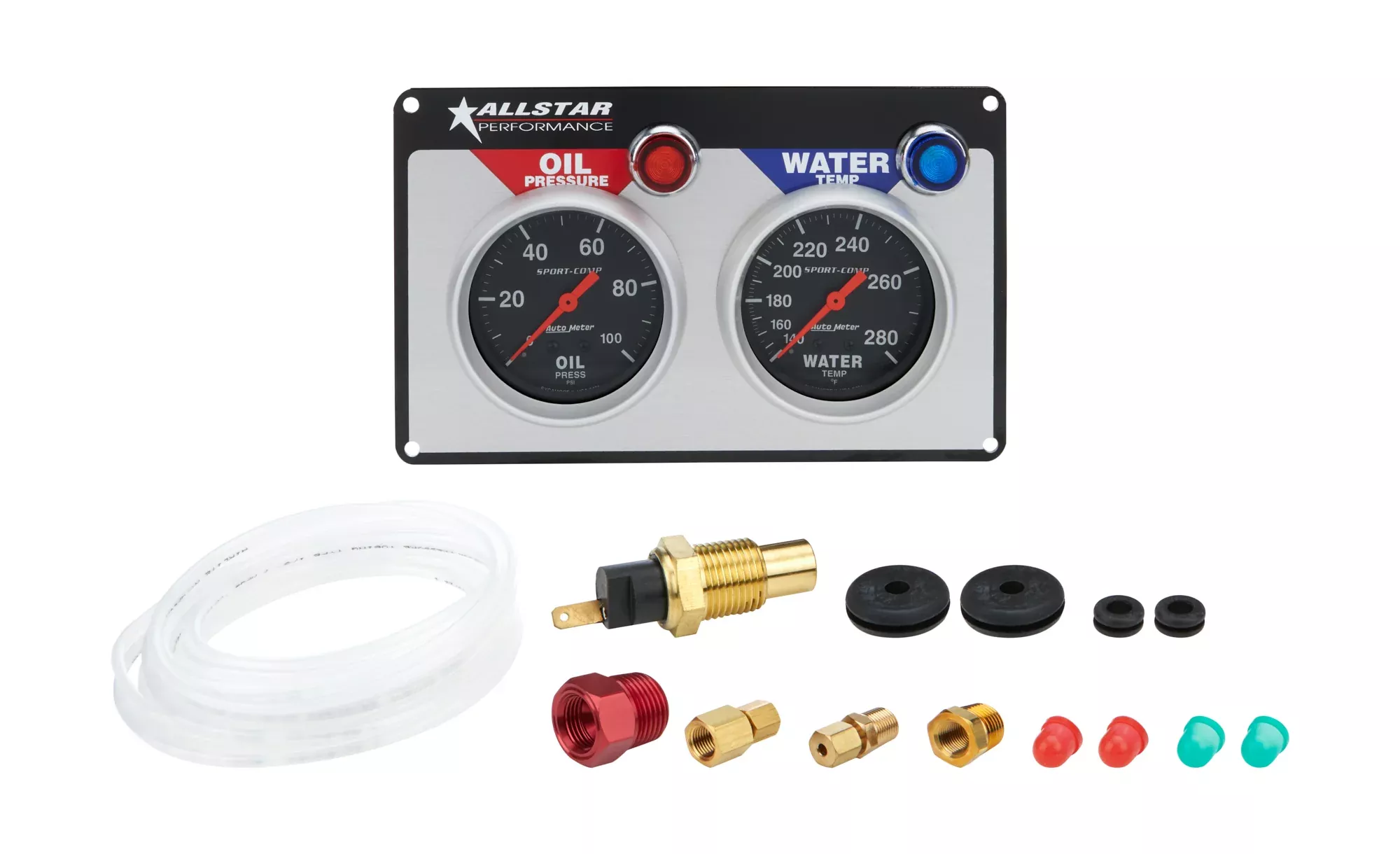 Allstar Performance AutoMeter Sport-Comp 2 Gauge Panel - OP/WT