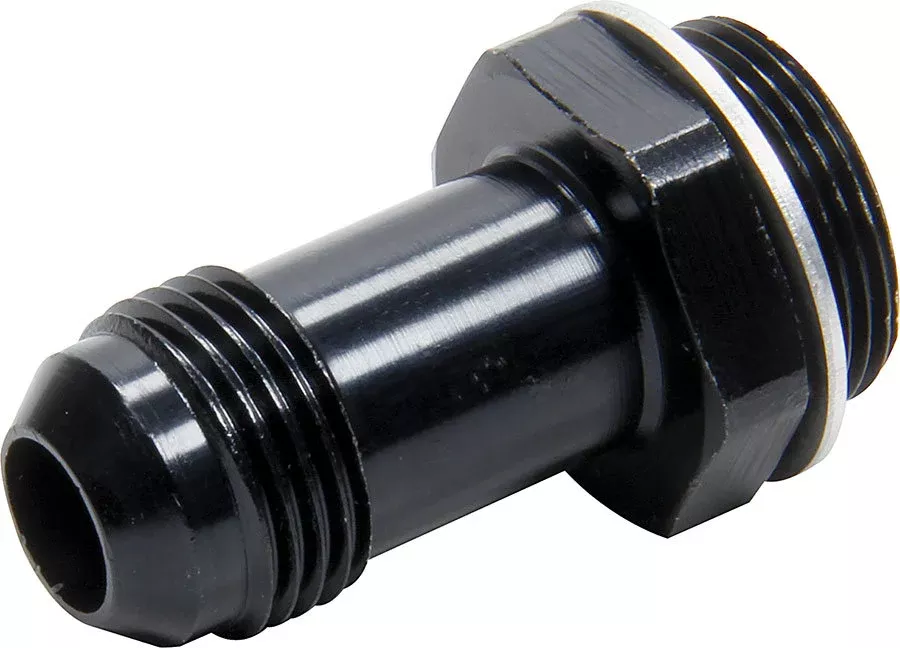 Allstar Performance Carburetor Inlet Fitting -8 AN Male to 7/8-20 Male - 2 in Long - Black - Holley Carbs
