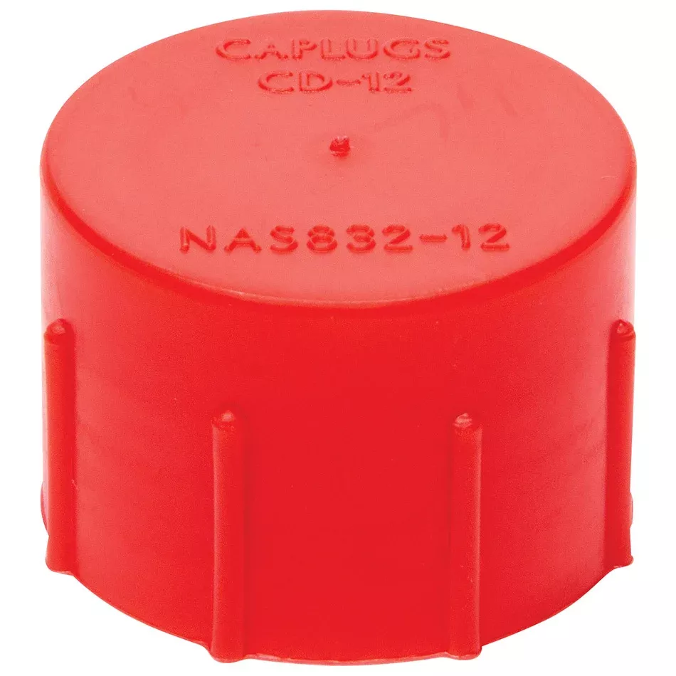 Allstar Performance Plastic AN Dust Cap - 12 AN - Red (Set of 10)