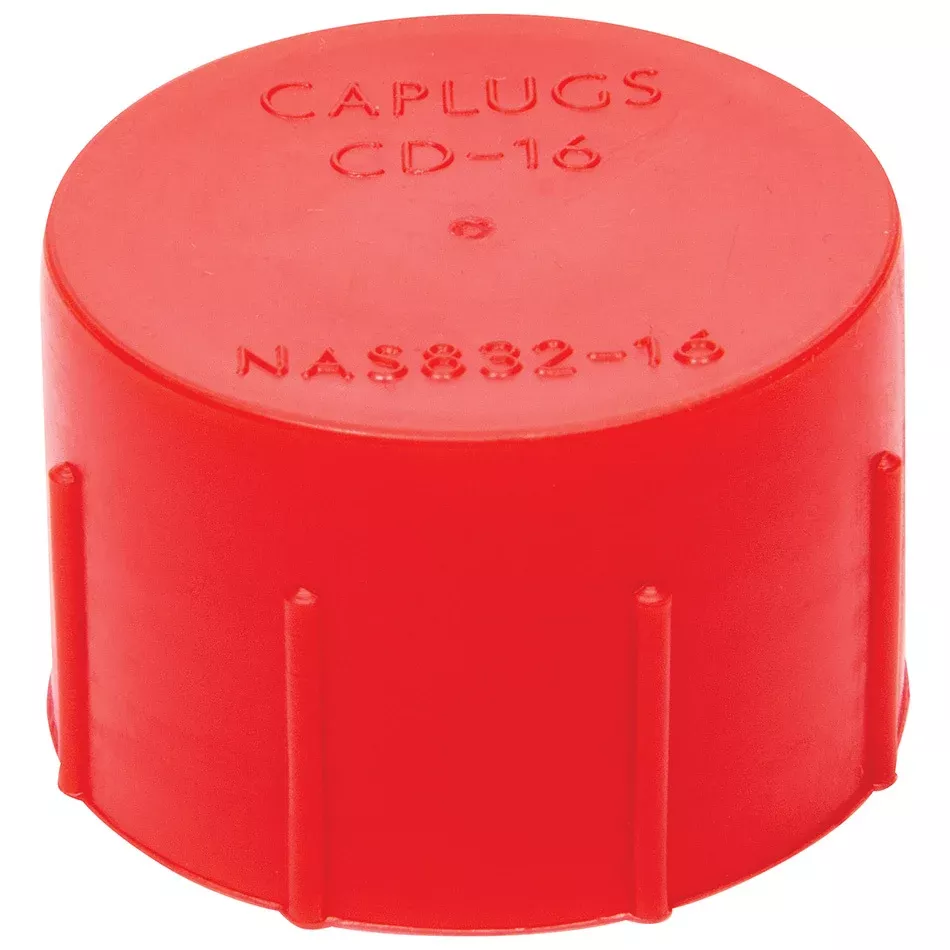 Allstar Performance Plastic AN Dust Cap - 16 AN - Red (Set of 10)