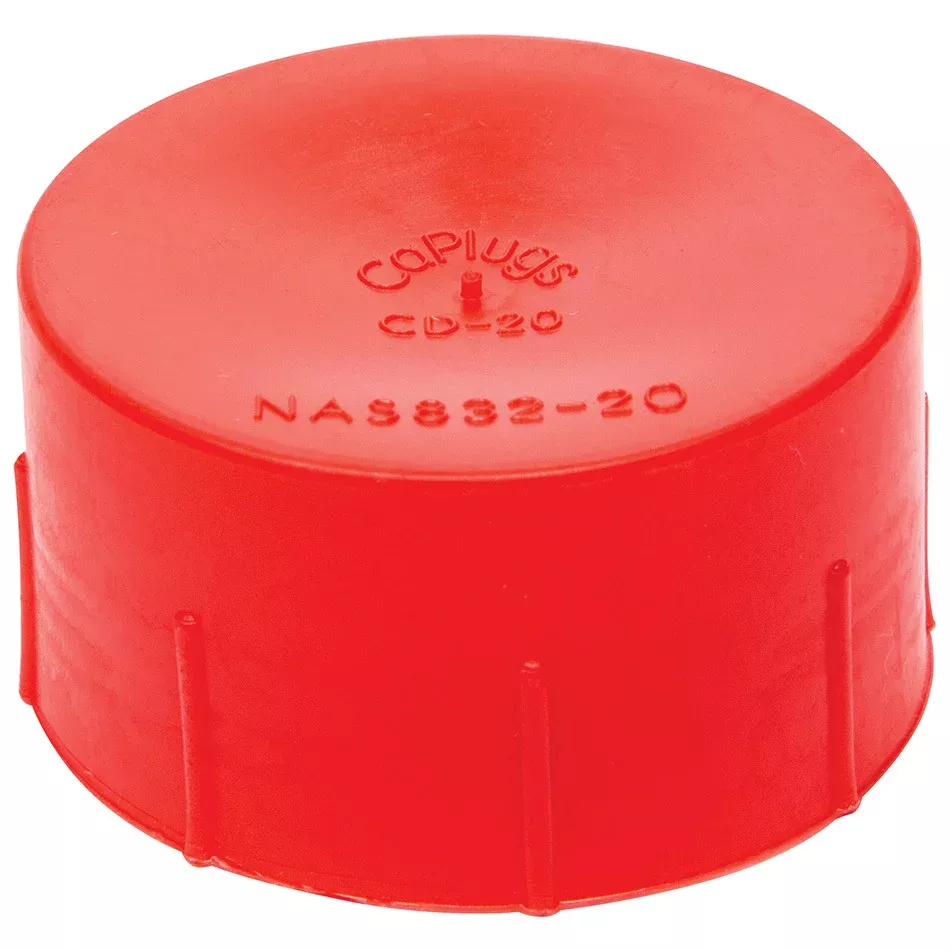 Allstar Performance Plastic AN Dust Cap - 20 AN - Red (Set of 5)