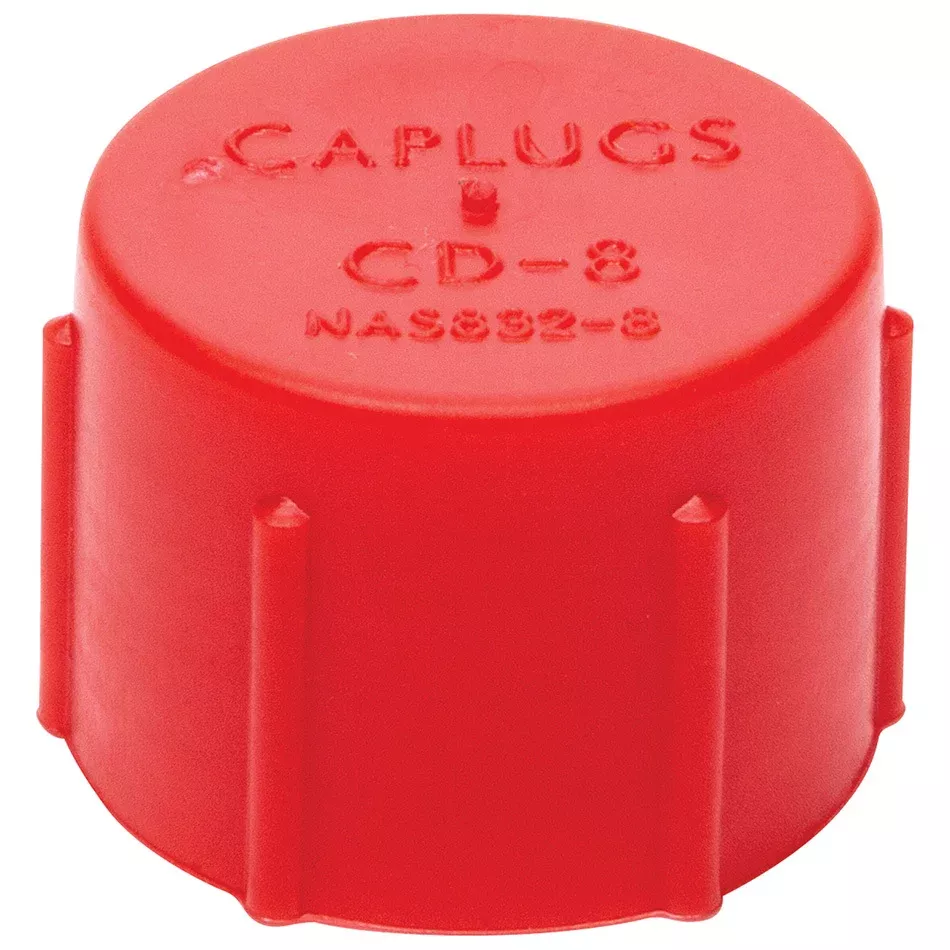 Allstar Performance Plastic AN Dust Cap - 8 AN - Red (Set of 20)