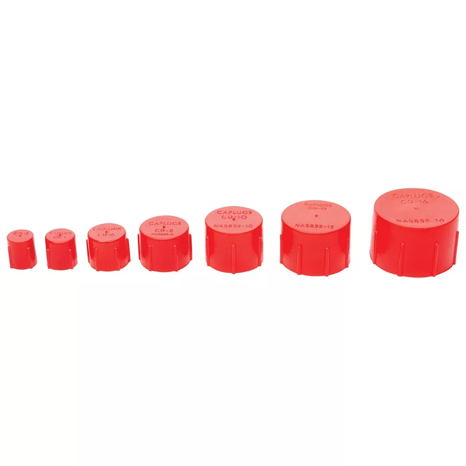 Allstar Performance Plastic AN Dust Cap Kit -3 AN to16 AN - Red