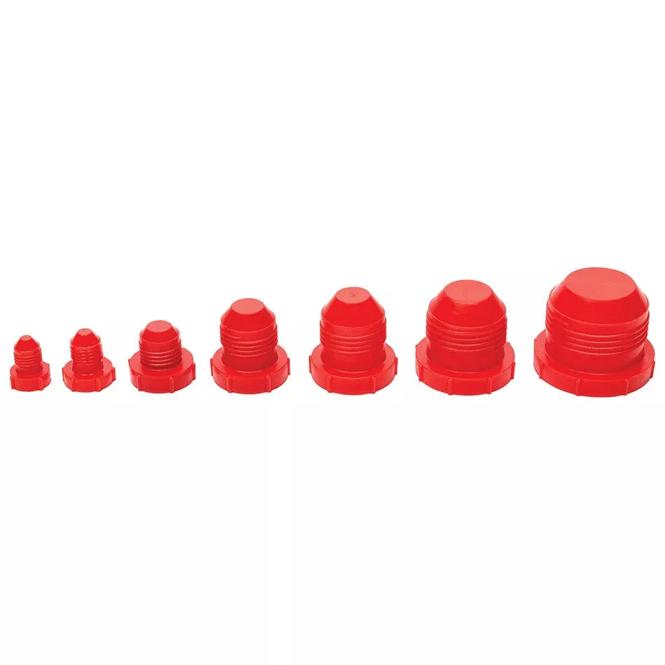 Allstar Performance Plastic AN Dust Plug Kit -3 AN to -16 AN - Red