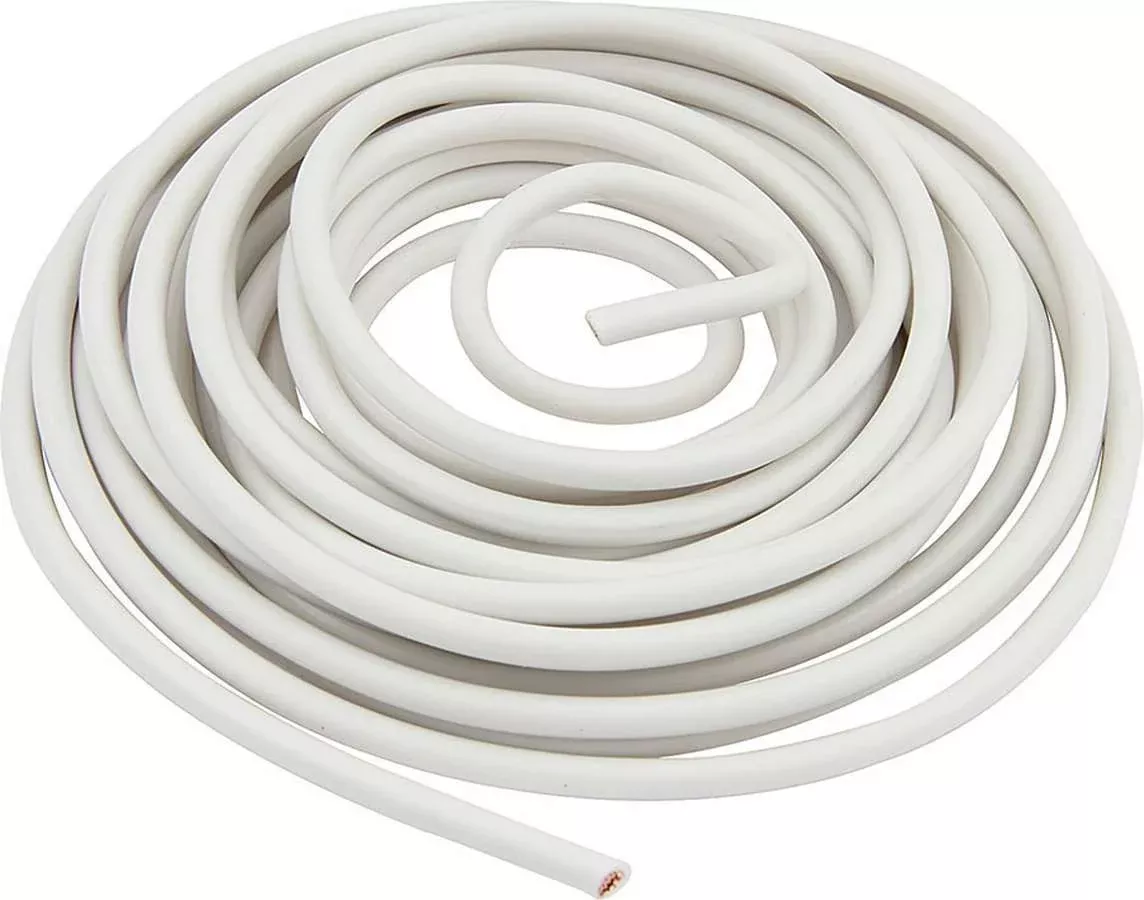 Allstar Performance Primary Wire - White - 10' Coil - 10AWG