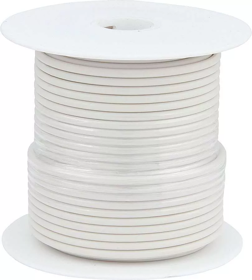 Allstar Performance Primary Wire - White - 100' Spool - 20AWG