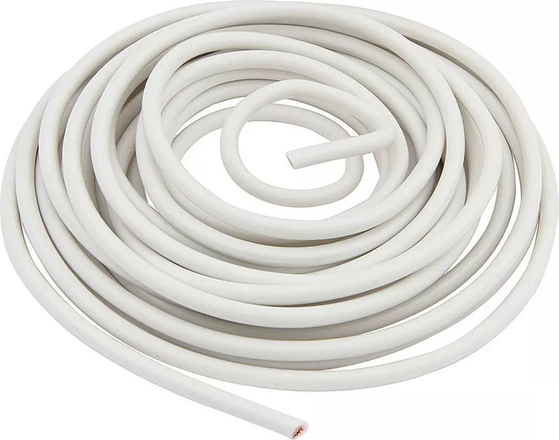 Allstar Performance Primary Wire - White - 12' Coil - 12AWG