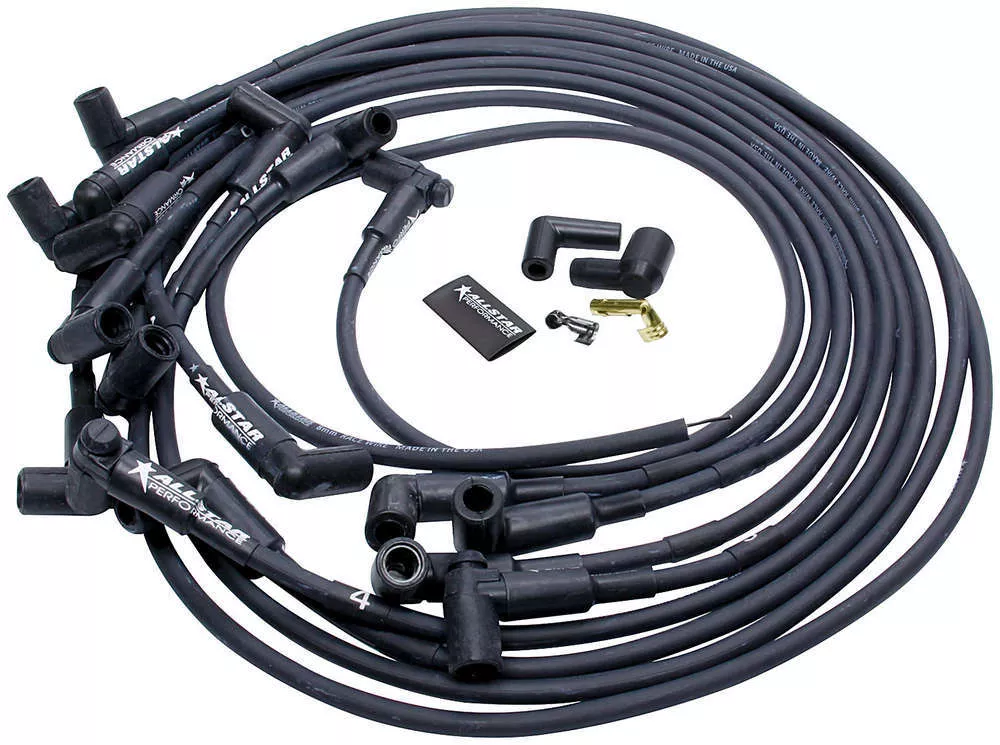 Allstar Performance Spark Plug Race Wire Set - Custom Length Over Valve Cover - No Sleeving