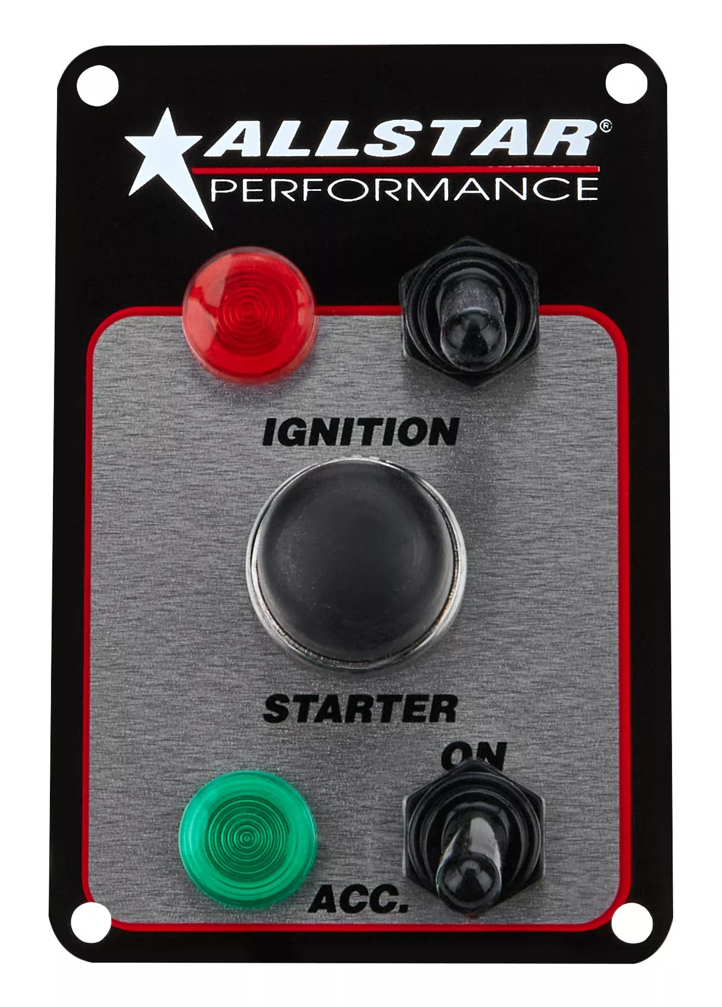Allstar Performance Standard Ignition Panel & Accessory Switch w/ Pilot Lights