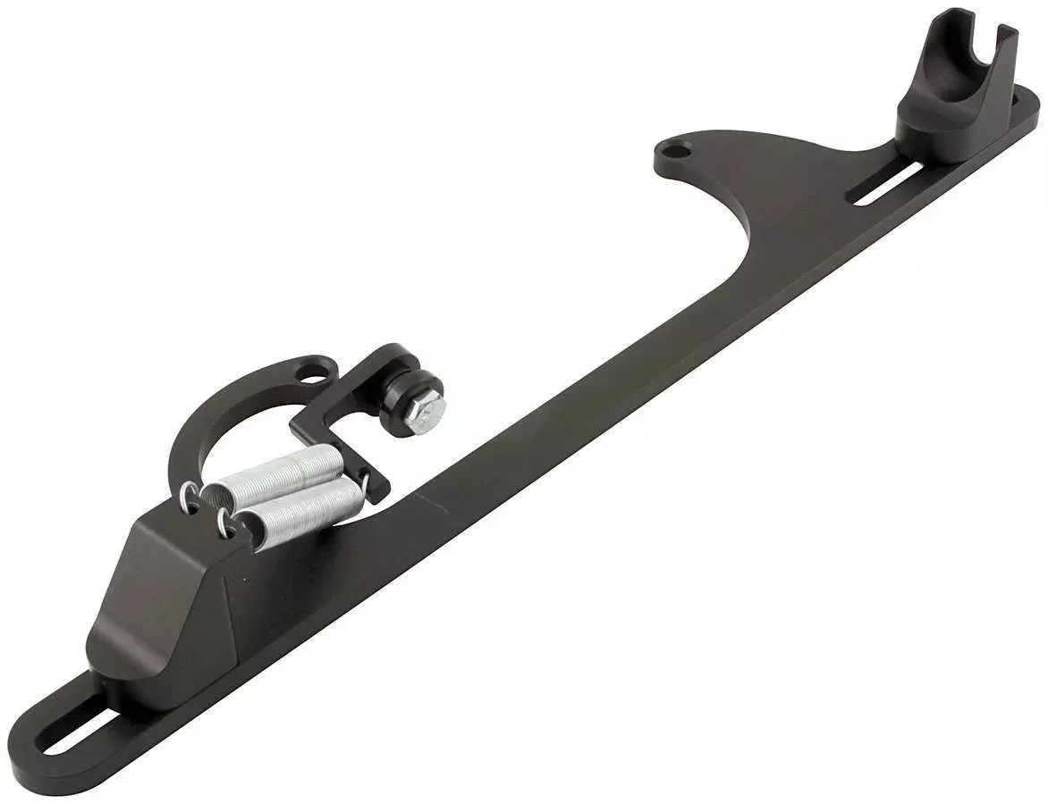Allstar Performance Throttle Bracket With Spring 4150/Edelbrock, Ford Black