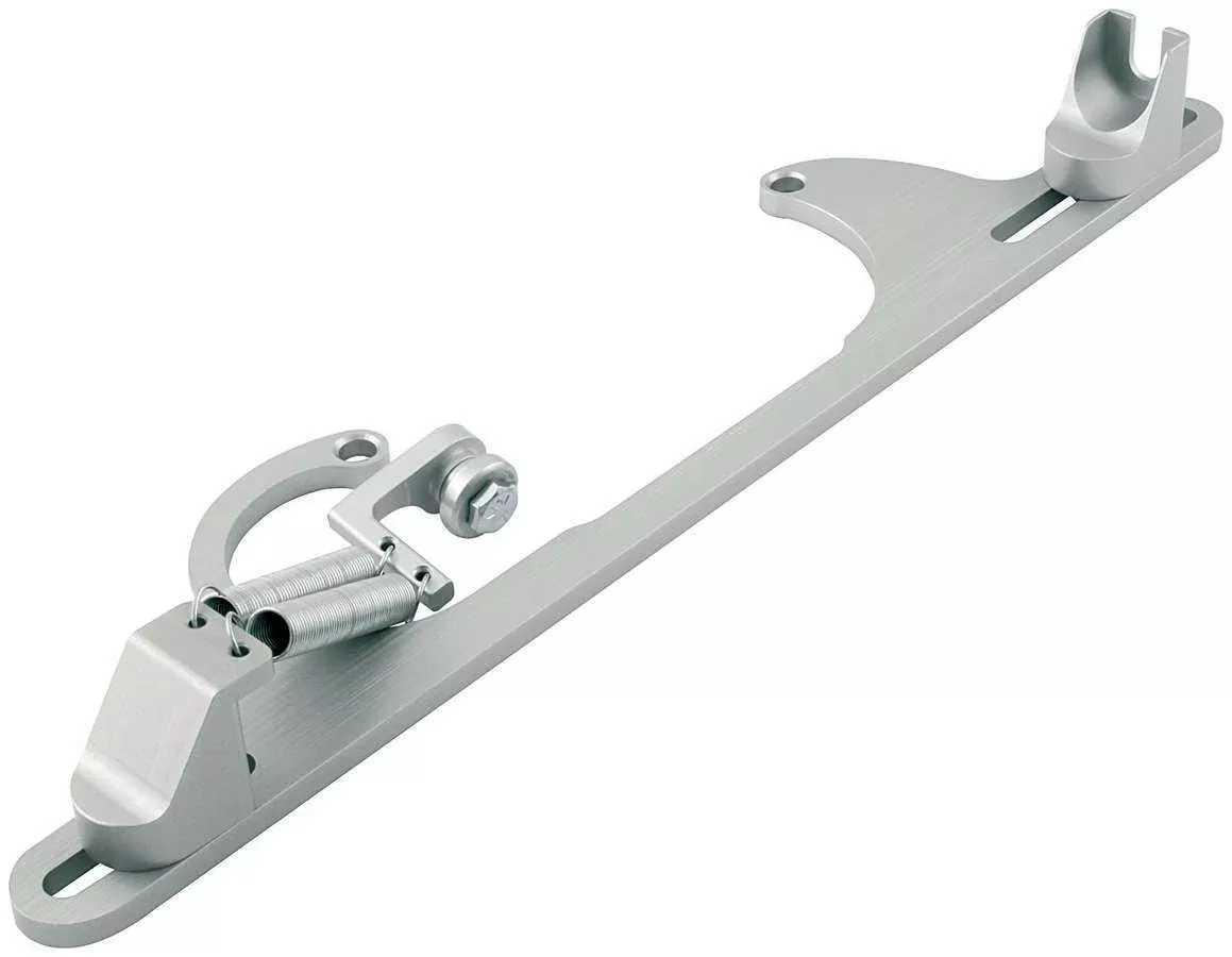 Allstar Performance Throttle Bracket With Spring 4150/Edelbrock, Ford Silver