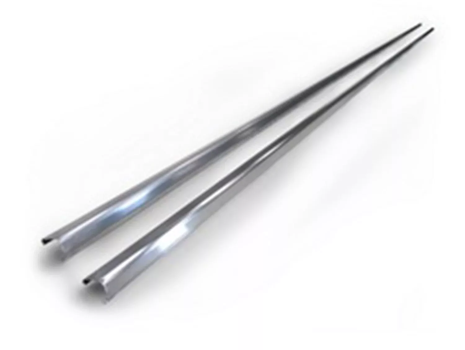 Amp Research 75149-01A Powerstep; Trim Strip Kit; Silver; Incl. 2 Polished Stainless Steel Strips