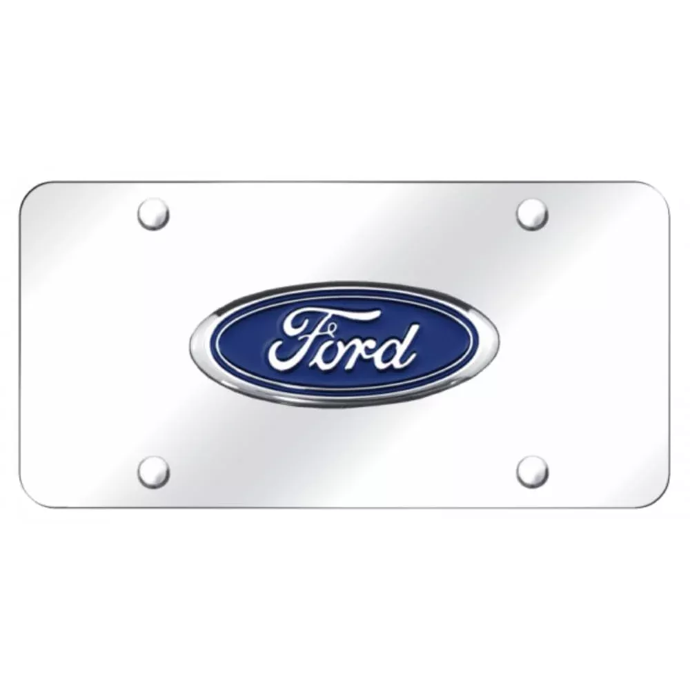 Auto Gold Forcc Ford Name Chr/Chr Plate