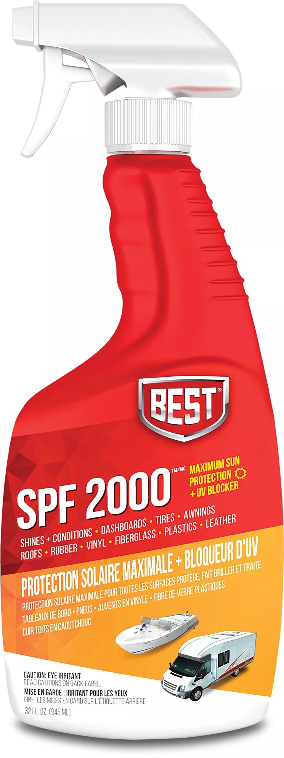 B.E.S.T. 30032 Super Protectant Sprayer - SPF 2000, 32 oz. for Maximum UV Protection and Long-Lasting Shine