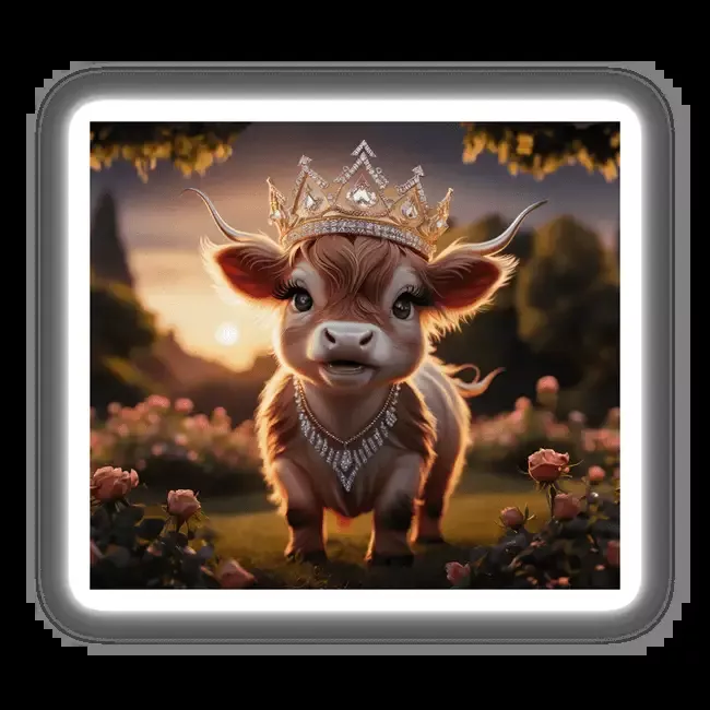 Baby Highland Cow Crown Roses