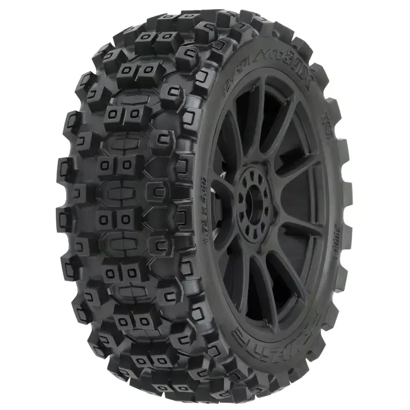 Badlands MX M2 1/8 MTD Mach 10 Black Wheels F/R
