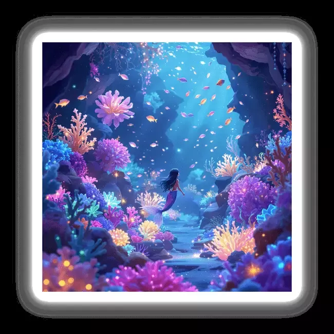 Bioluminescent Mermaid’s Coral Garden