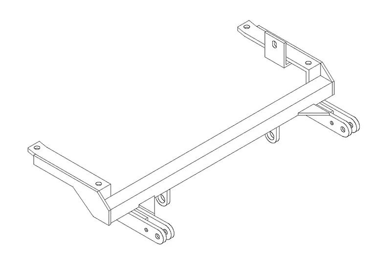 BlueOx Tow Bar Base Plate, Front Mount, RV Flat Towing for Select, S10 PICKUP 2WD