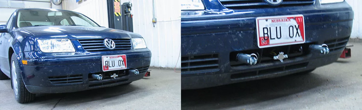 BlueOx Tow Bar Base Plate, Front Mount, RV Flat Towing for Select, VW JETTA TDI