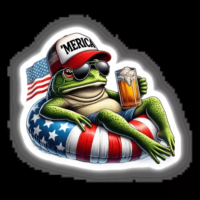 Bullfrog American Flag Float Merica