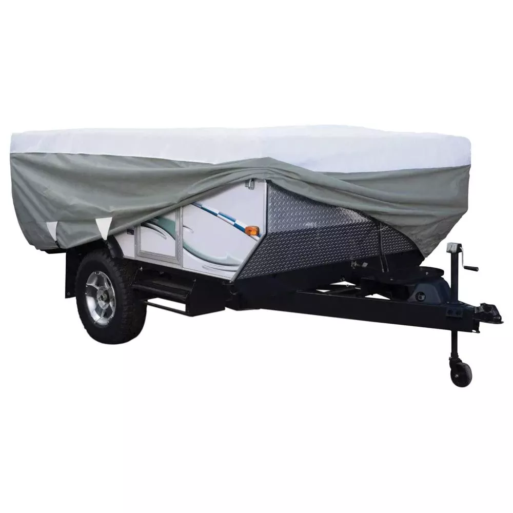 Classic Accessories Over Drive Polypro3 Folding Camping Trailer Cover, Fits 18'-20'L, Rv Cover, Camper Cover, Travel Trailer Cover