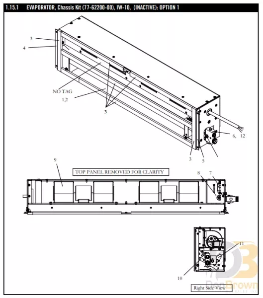 Coil Asy, Evaporator, Iw-10 08-62076-00