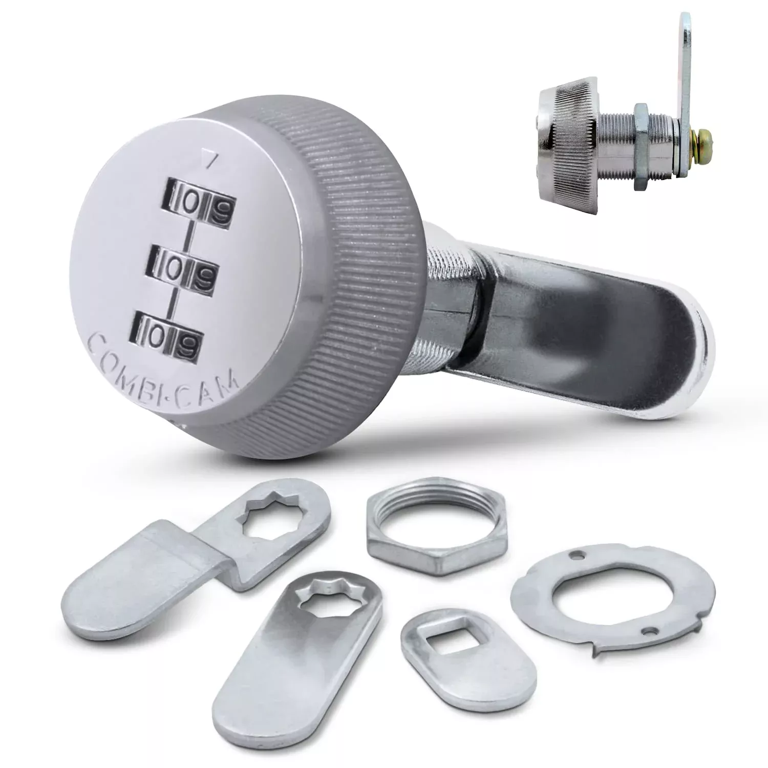 Combi-Cam 7850R-M Chrome Medium 7/8' Combi-Cam Combinated Cam Lock