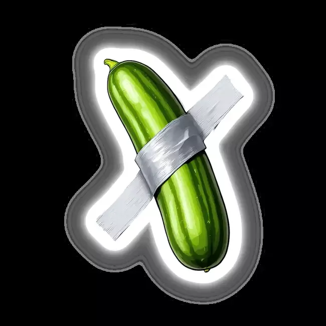 Cucumber Duct Tape Art