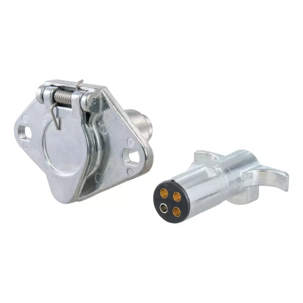 CURT 58671 4-Way Round Connector Plug & Socket (Packaged)